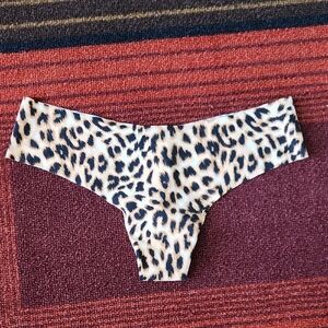 PINK Victoria's Secret Brown and Black Animal Print Panties